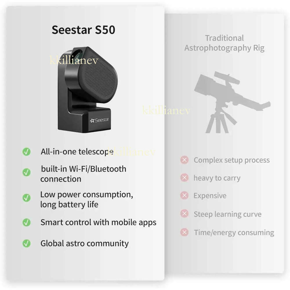 S50 Smart Digital Telescope All-in-One Autofocus Portable for Beginners and Experienced UsersXJ241028