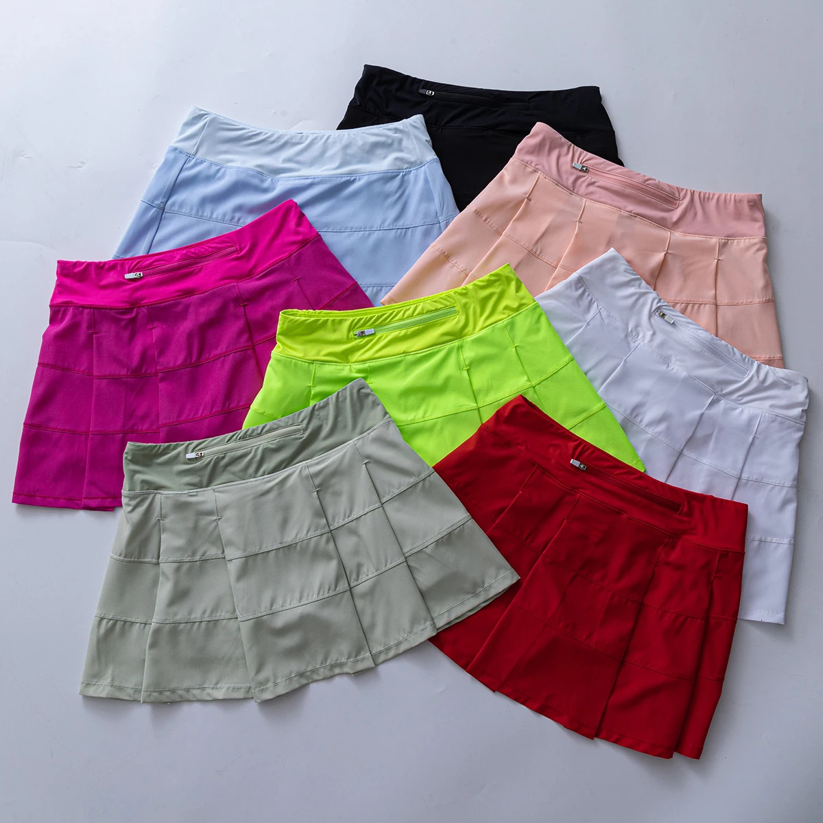 Summer Sport Marathon Tennis Dress Skirts for Women Microminiskirt High Waist Skirt Pleated Skort Fitness Athletic Sweatsuit 260430