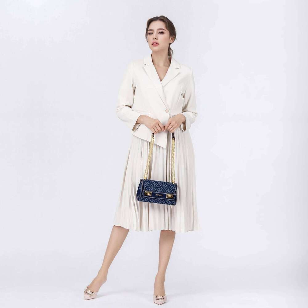 New Trend Luxury Brand Klein Blue Pillow Women Bag Gold Chain Single Shoulder Crossbody Bags Purses And Handbags For Ladies SENYY