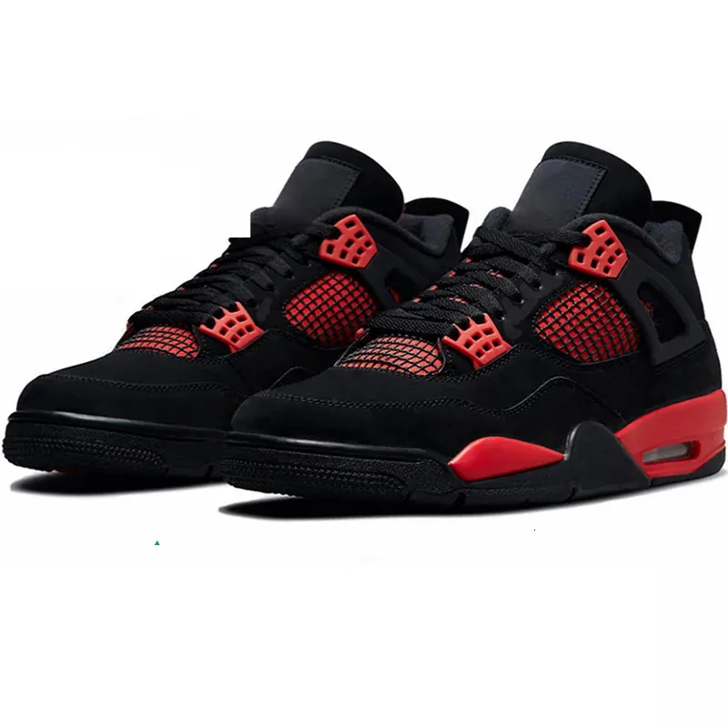 Mens 4 J4 Basketball Sports Shoes Trainers 4s Military Black Cat Bred Sail Red Wet Cement Yellow Thunder White Oreo Metallic Gold Pink Women Designer 