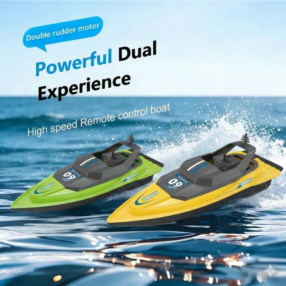 24GHz High-Speed RC Boat Electric Racing Speedboat Waterproof Water Toy for Pool Lake Outdoor Play 260429
