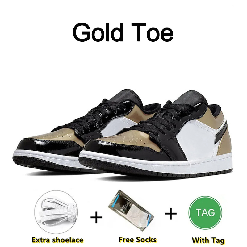 Designer 1S Low basketball shoes Men Women 1 Sneakers Black Phantom OG White Pink Wolf Grey Leather Bred Blue Fashion outdoor Sports Trainers Size Eur