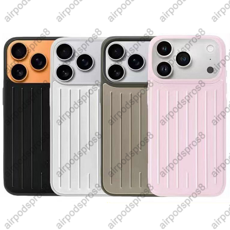 RIMO Phone Case Suitcase Designer iPhone Case for Apple iPhone 17 Pro Max 16 15 14 13 Polycarbonate Aluminum Alloy MagSafe Weave Back Cover Coque Funda dhgate AAAA
