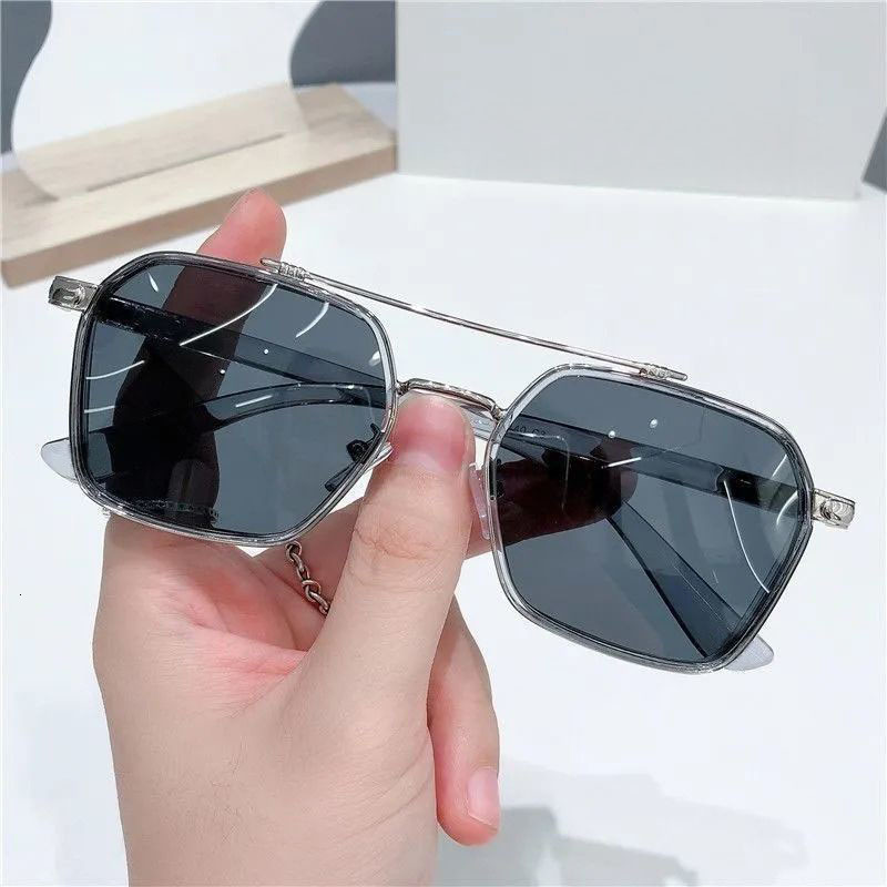 Designer Sunglasses Luxury Men's Polarized Color Change Dual Beam UV Protection Driving Women Polarized Clear Vision Square Ultra Light Frame Out