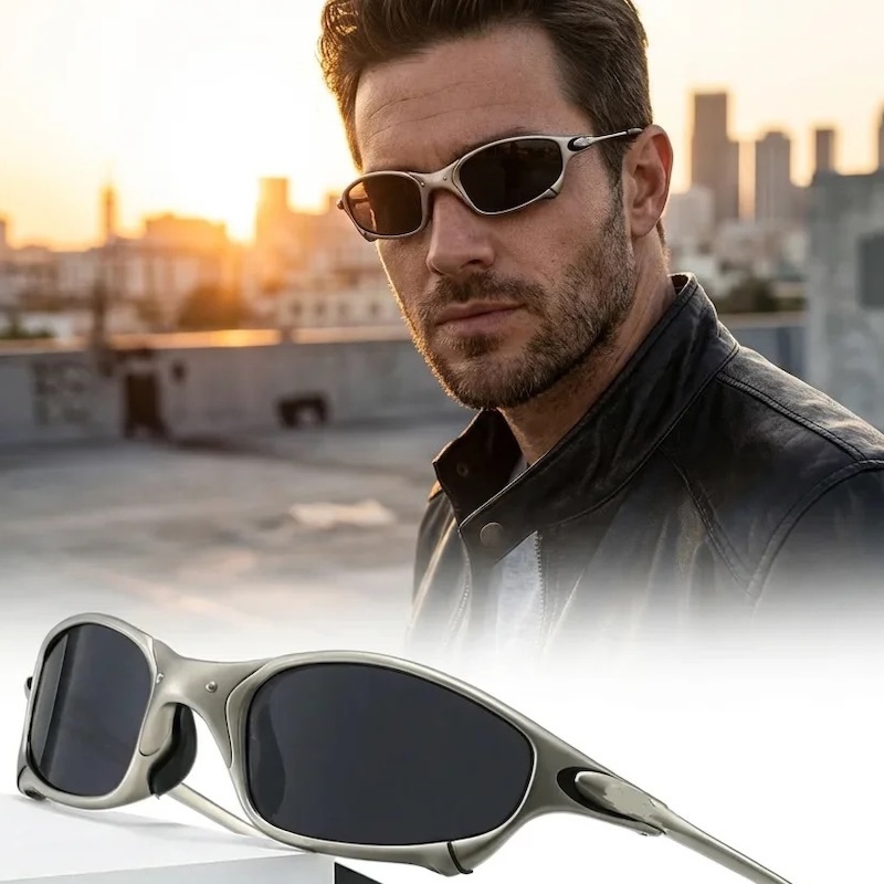 Original Polarized Sunglasses Metal Luxury Brand Designer Googles Sun Glasses For Men Women Hiking Bicycle Cycling Y2K Windproof Sports Riding Driving