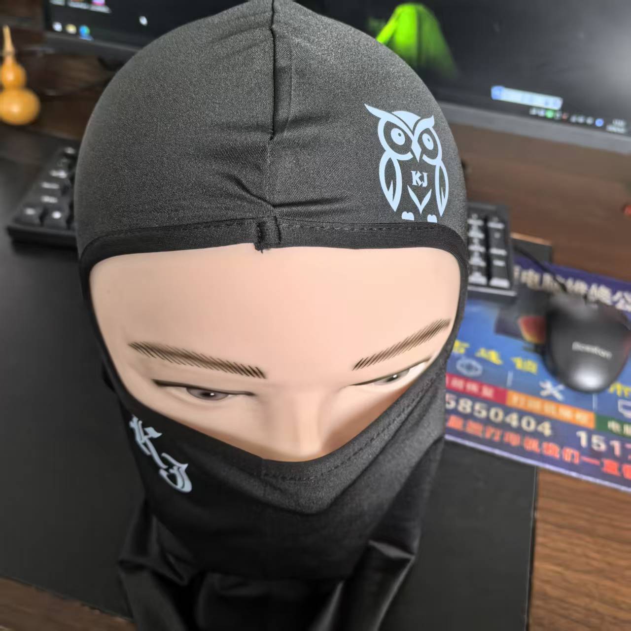 Customizable logo Barak Rafah hat bicycle headgear equipped with outdoor riding face motorcycle windproof tactics cold mask mask winter windproof mask