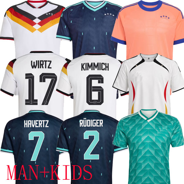 2026 GermanyS soccer jerseys MUSIALA HAVERTZ 25 26 HOME AWAY KIDS CHILD KIT KROOS KLINSMANN MULLER KLOSE SCHWEINSTEIGER RIEDLE retro football shirt 1990 2006