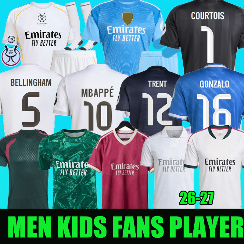 25 26 27 MBAPPE BELLINGHAM VINI JR 125th anniversary soccer jerseys real valverde TRENT GONZALO 2025 2026 football shirt Camisetas MaDrIdS men kids ENDRICK HUIJSEN