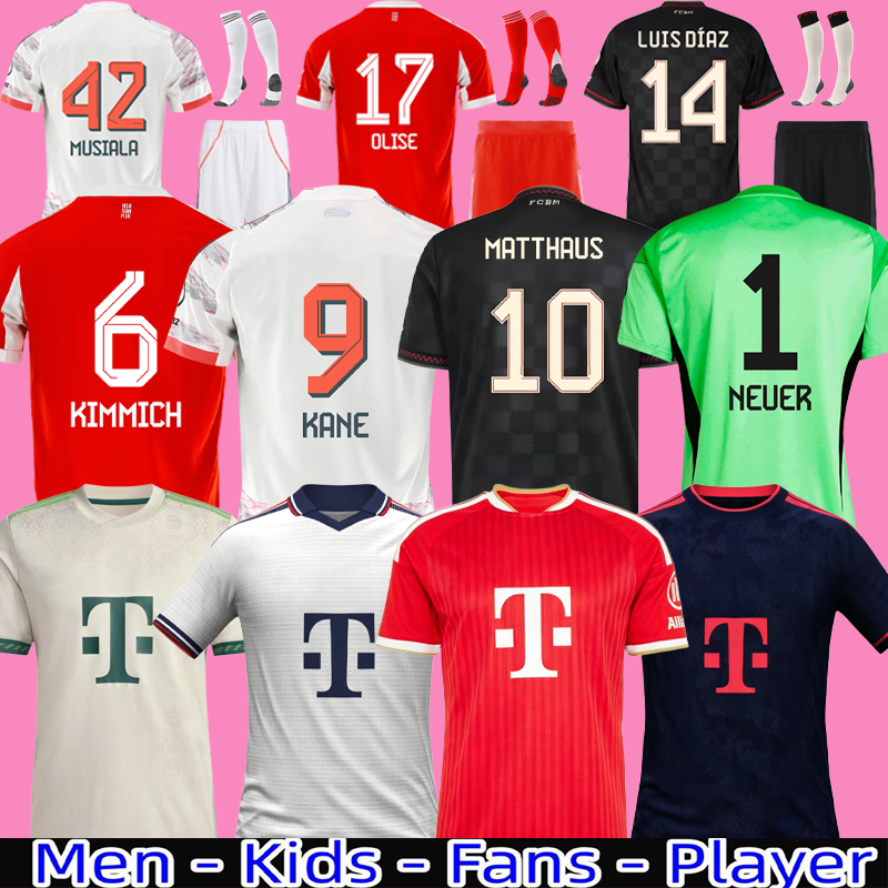 25 26 27 soccer jersey MUSIALA 2026 football shirt GNABRY camisa de futebol KIMMICH Kit Neuer KANE OLISE Munich 125-Year Anniversary Beckenbauer LUIS DIAZ
