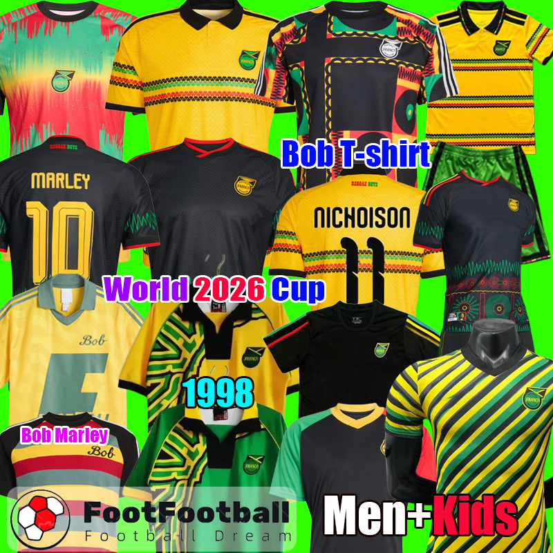 Jamaica Jersey 2026 Soccer Jersey 26 27 2027 Football Shirt Bob Marley Jamaica jersey Camisetas de Futbol men Kids Kit uniforms set tops Pre Match