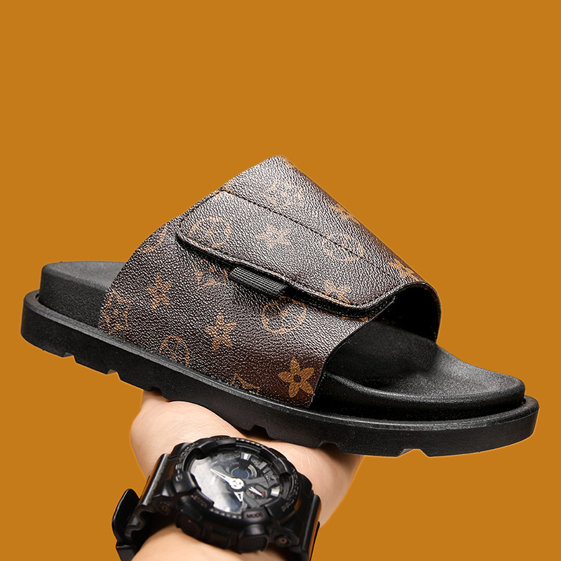 2026 Summer Beach Vacation New Printed Design Couple Slippers Fashion Versatile Outdoor Wear Non Slip Wear Resistant Trendy Men and Women Slippers Lar