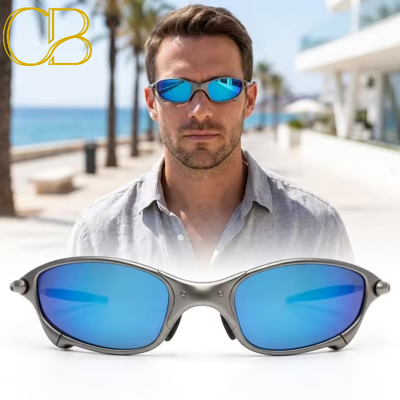 Original Polarized Sunglasses Metal Luxury Brand Designer Googles Sun Glasses For Men Women Hiking Bicycle Cycling Y2K Windproof Sports Riding Driving