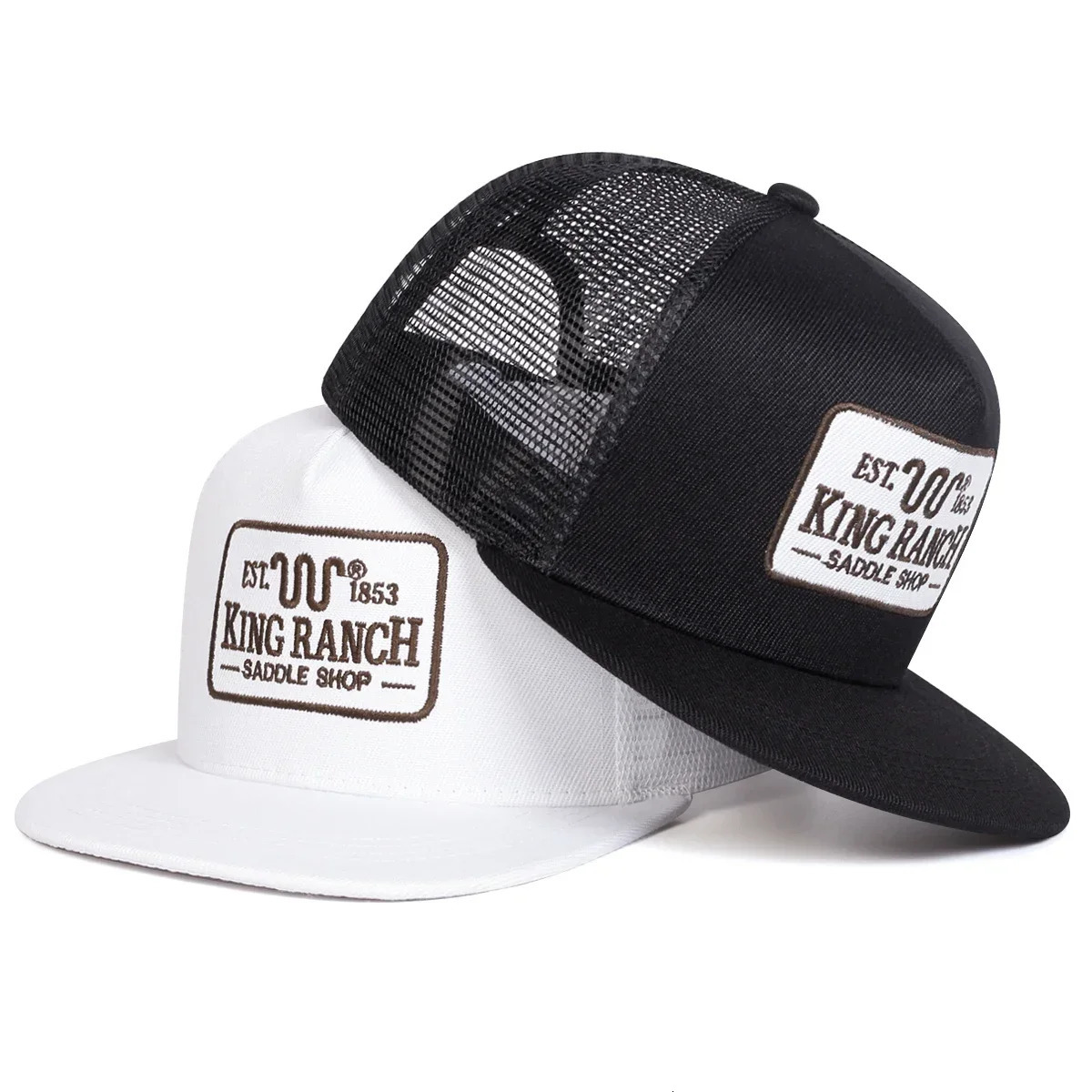 Unisex KING RANCH Embroidery Hiphop Net Hats Spring Summer Outdoor Adjustable Casual Baseball Caps Sunscreen Hat Sports Cap 260430