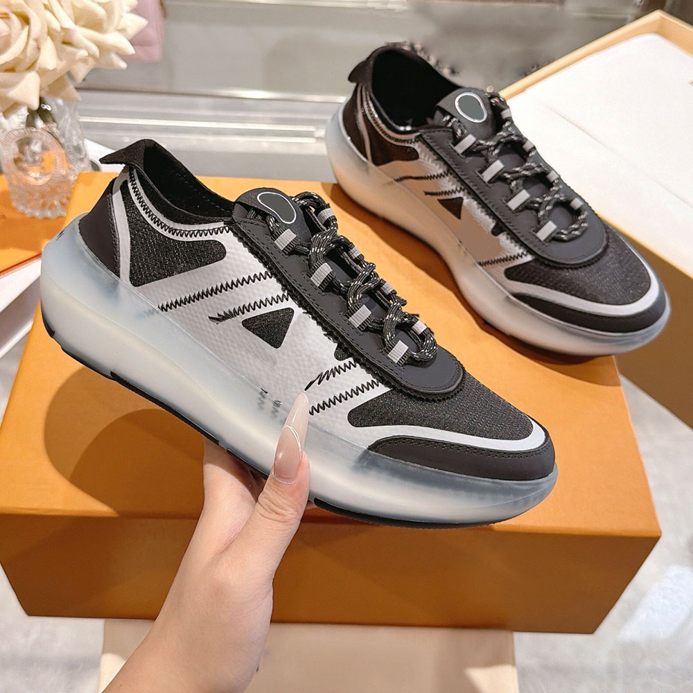 New model Womens Sprint Sneaker luxury designer sneaker 1AJOY1 Black Effortless Style Fashion Casual Sneakers Spring Summer Breathable Sports Shoes size 35 42