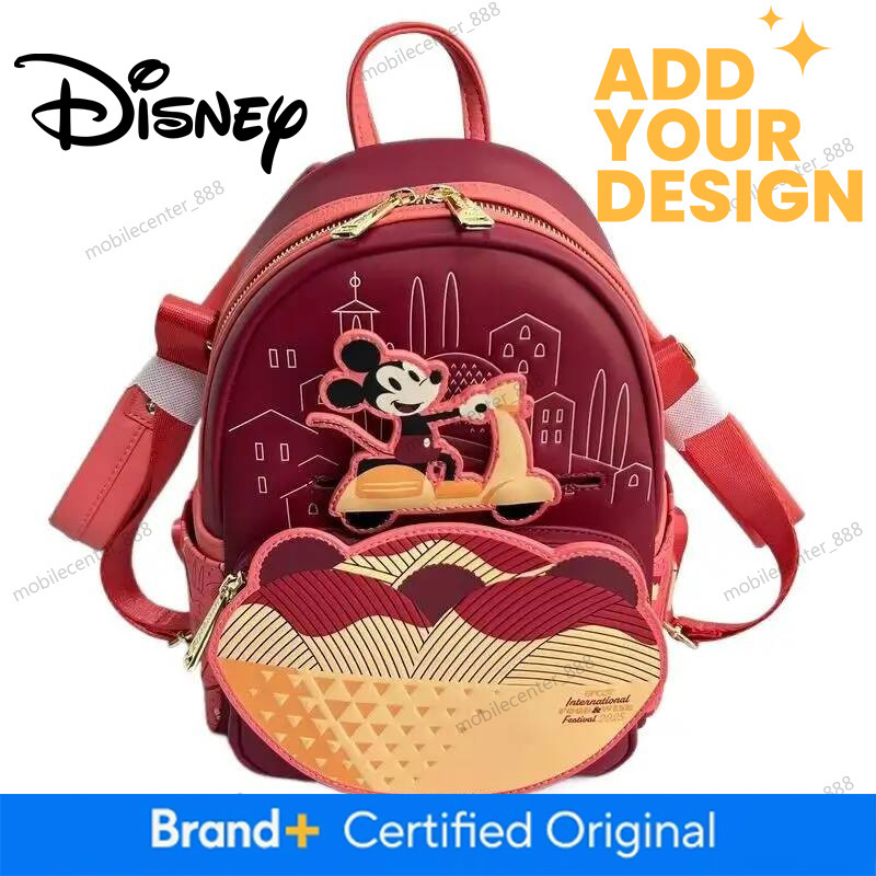 Designer Disney Disney Loungefly Backpack Crossbody Bag Wallet Mickey Mouse Series Cute Fashion Red Theme Ideal Birthday Gift For Kids Daily Use Luxur - view 5