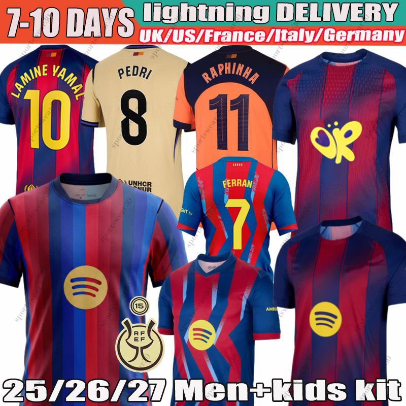 Barcelona 26 27 #10 LAMINE YAMAL Soccer Jerseys 25 26 XXXL 4XL RAPHINHA PEDRI GAVI LEWANDOWSKI RASHFORD F. DE JONG FERRAN OLMO FERMIN KOUNDE football shirt mens kit kids