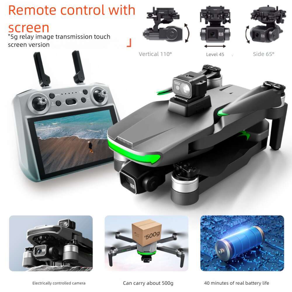 Famous Brand S Three Axis Brushless Quadcopter With Screen Remote Control Obstacle Avoidance Optical Flow HD Camera Drone CKS