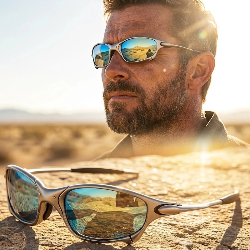 Original Polarized Sunglasses Metal Luxury Brand Designer Googles Sun Glasses For Men Women Hiking Bicycle Cycling Y2K Windproof Sports Riding Driving