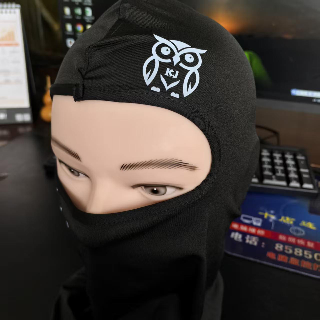 Customizable logo Barak Rafah hat bicycle headgear equipped with outdoor riding face motorcycle windproof tactics cold mask mask winter windproof mask