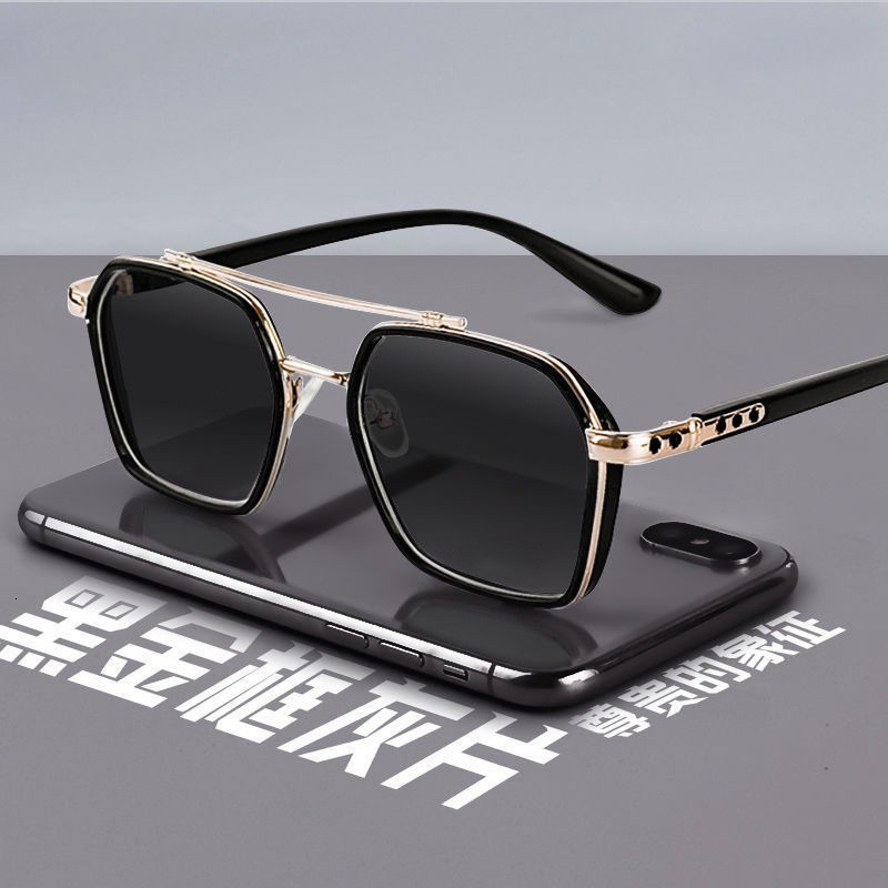 Designer Sunglasses Luxury Men's Polarized Color Change Dual Beam UV Protection Driving Women Polarized Clear Vision Square Ultra Light Frame Out
