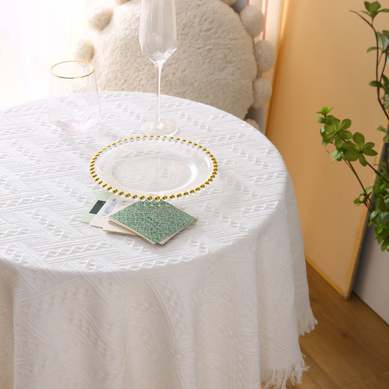 YL-38581 Customized Luxury Tablecloth for TV Stands, Round Desks, Food Stalls, and Photo Backgrounds