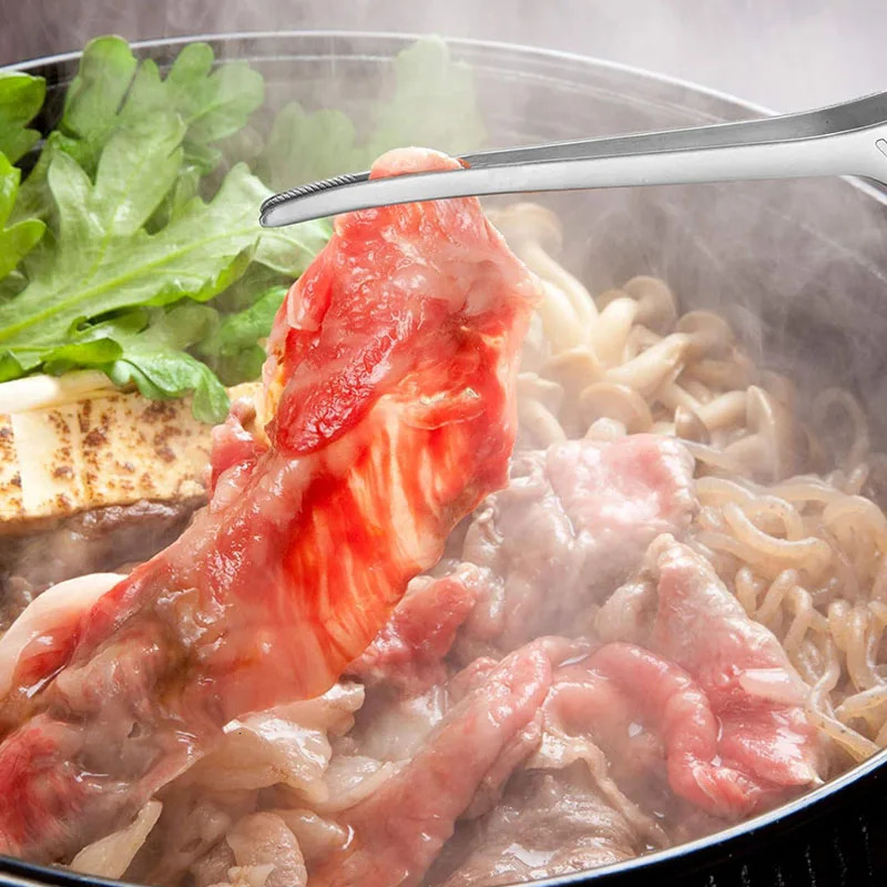BBQ Tongs Non Slip Cooking Utensils Stainless Steel for Serving Food Salad Camping Barbecue Buffet 260429