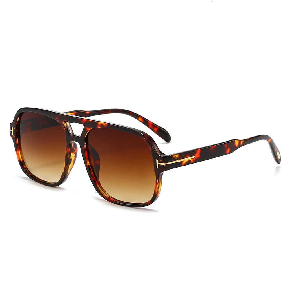 High Quality New large-frame double-bridge retro T-shaped rivet-decorated aviator series, popular on Instagram, sunglasses
