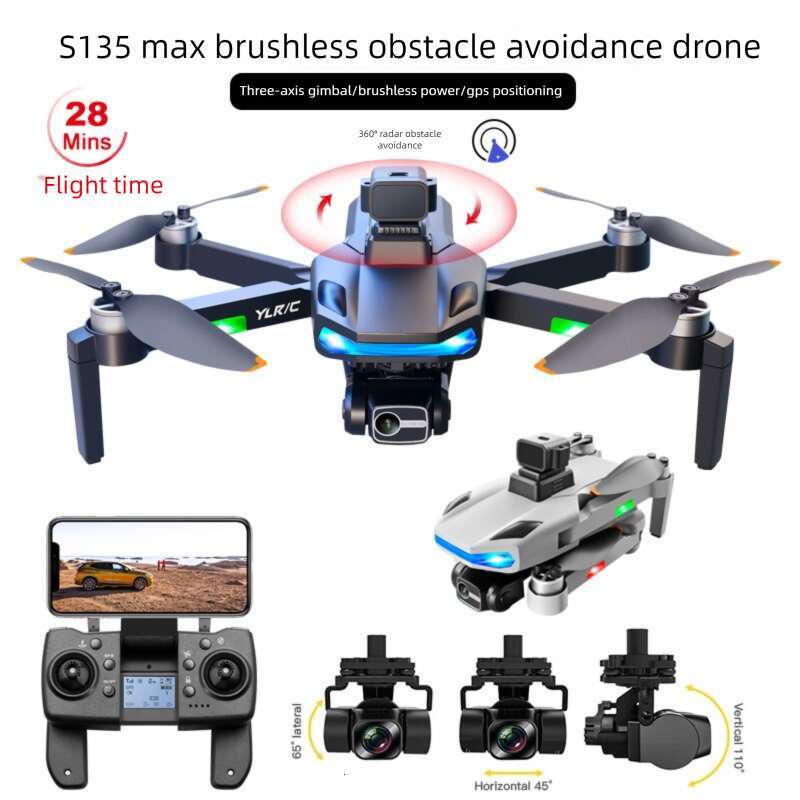 Famous Brand S Three Axis Gimbal Radar Obstacle Avoidance Drone Aerial Photography Quadcopter Brushless GPS Positioning Remote Control Aircraft CKS