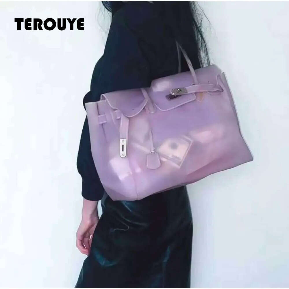 Kiikii Same Jelly 2026 Summer New Commuting Tote Fashion Transparent Large-Capacity Armpit Bag Female TEROUYE