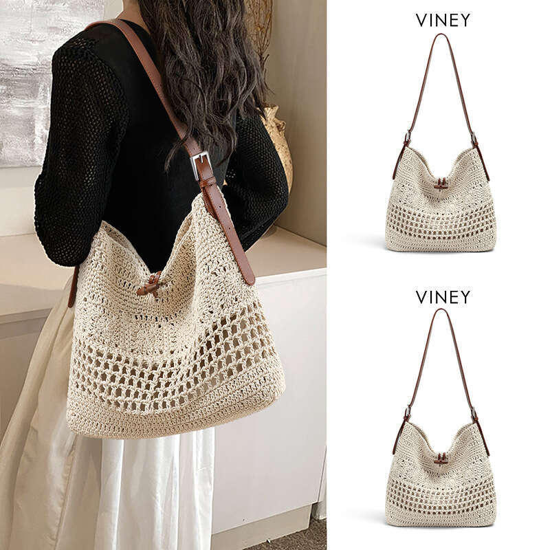 Woven New Summer Versatile Women S Large Capacity Beach Shoulder Holiday Style Tote Bag SENYY
