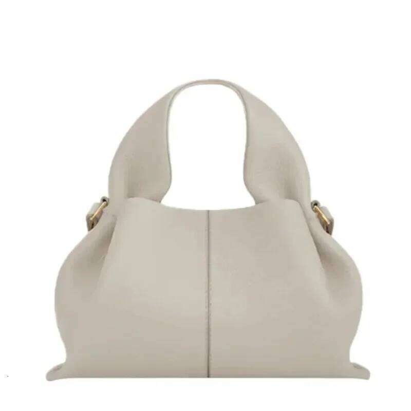 Fashionable New Leather Cloud Handbag, European And American High-End Vintage Women's Shoulder Bag