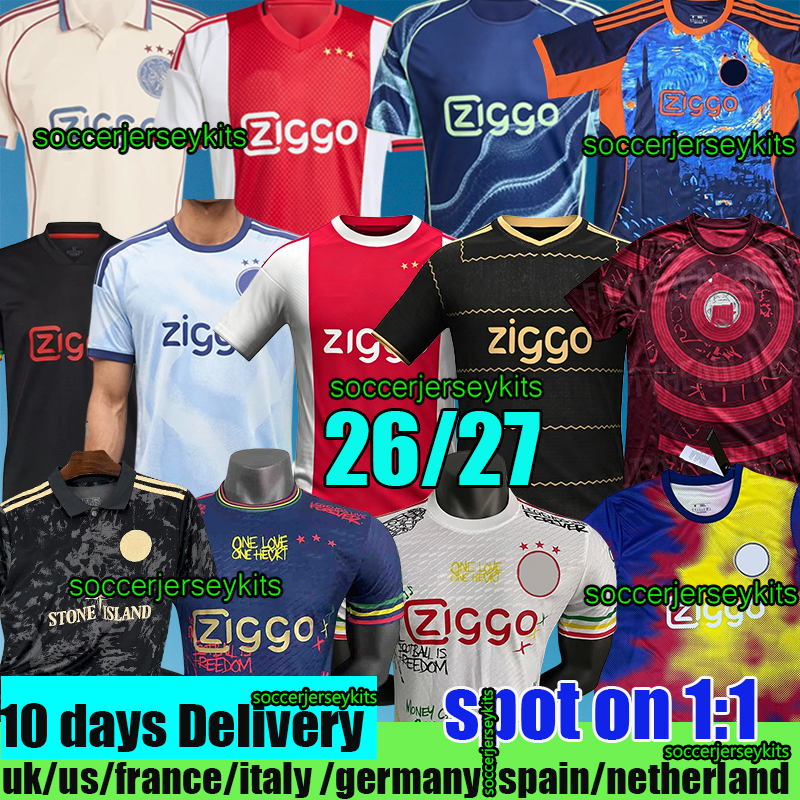 Ajax Soccer Jersey 26 27 football jerseys shirt kit Amsterdam ajaax jersey 26 27 maillot Ajaox Kids kit Ston e aajax bob marley jersey Island uniforms special