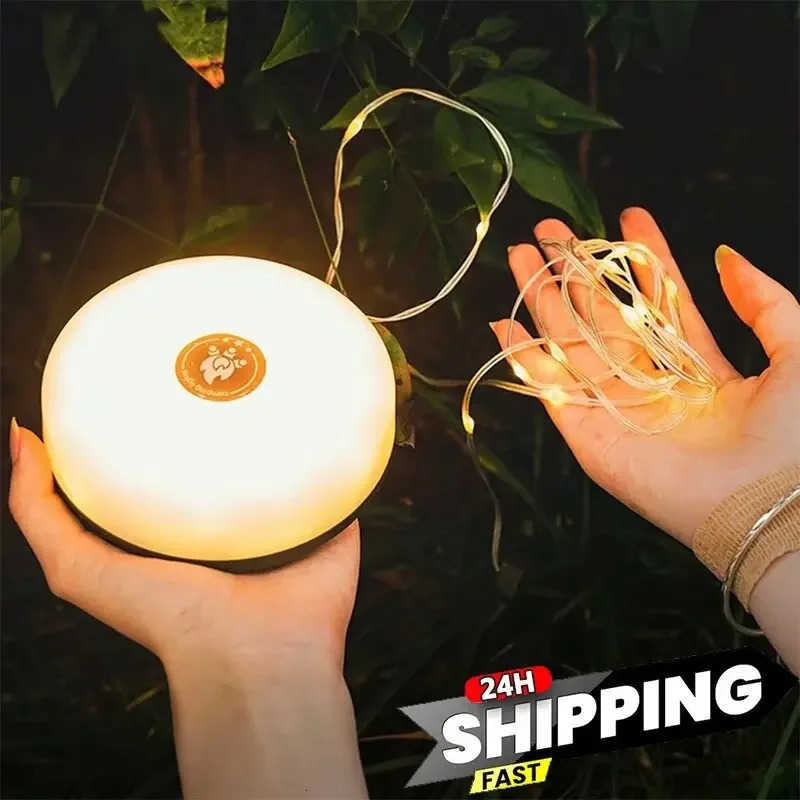 LED Camping Lamp Strip Atmosphere 10M Length Waterproof Recyclable Light Belt Outdoor Garden Decoration for Tent Room 260418
