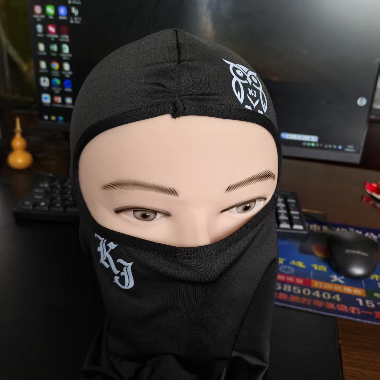 Customizable logo Barak Rafah hat bicycle headgear equipped with outdoor riding face motorcycle windproof tactics cold mask mask winter windproof mask