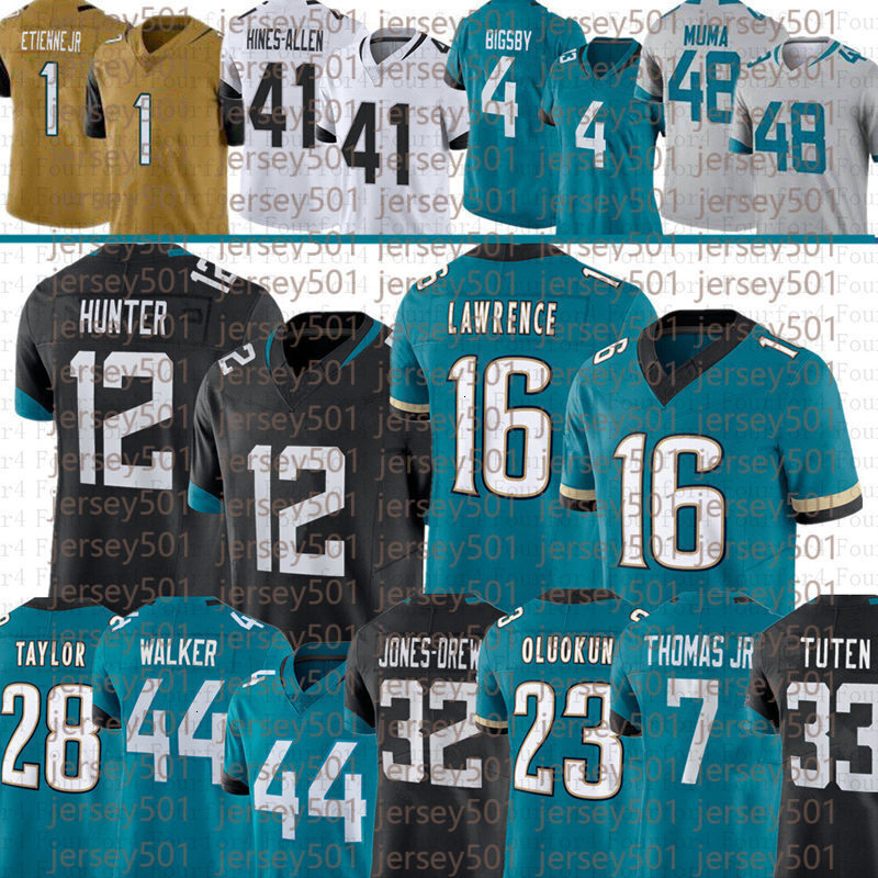 12 Travis Hunter Brian Thomas Jr Trevor Lawrence Football Jersey Etienne Devin Lloyd Foyesade Oluokun Bhayshul Tuten Caleb Ransaw Little Travon Walker