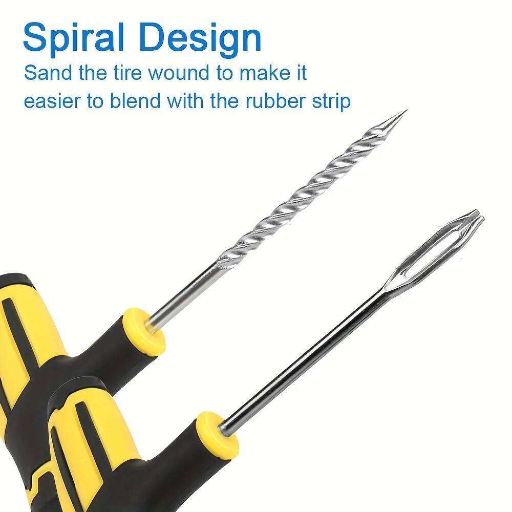 Professional Tool Set with High Strength Glue Comprehensive Kit for Quick Tire Damage Repair