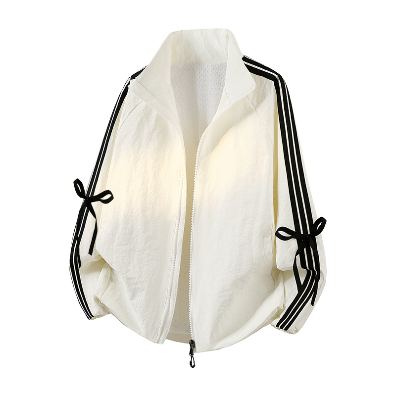 new Women's black sports jacket thin style for spring and autumn women's upper garment