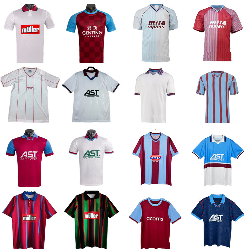 1993 1995 1996 1997 1998 1999 2000 2009 2010 2011 2012 RETRO McGrath AstOn Soccer Jersey VlLaE ROTTERDAM SAUNDERS EHIOGU ATKINSON YORKE CALCIO Football shirt uniform