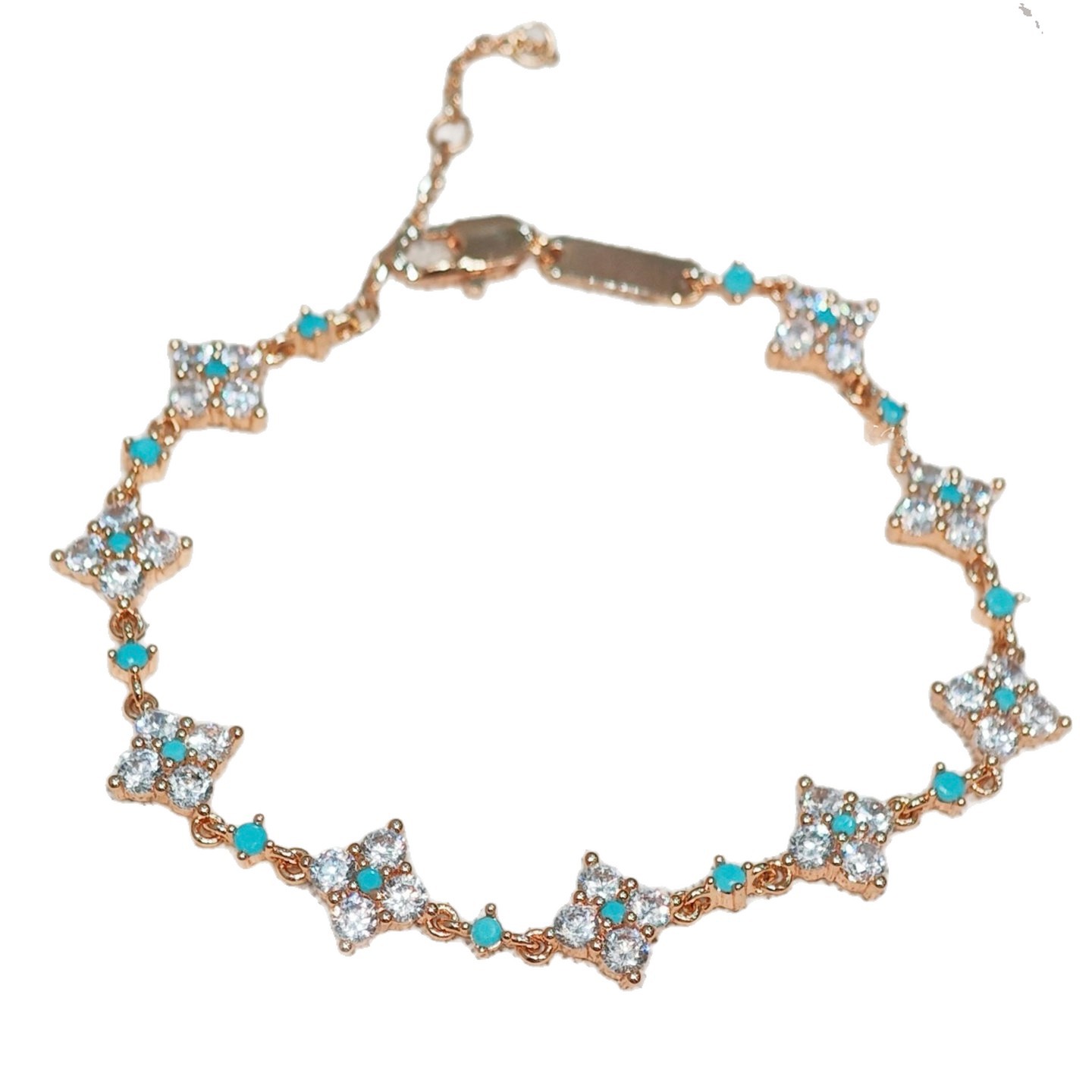 18K Gold-Plated Zircon Flower Bracelet with Courtly Elegance and Retro Charm, a Lightweight Luxury Accessories with a High-End Feel - view 8