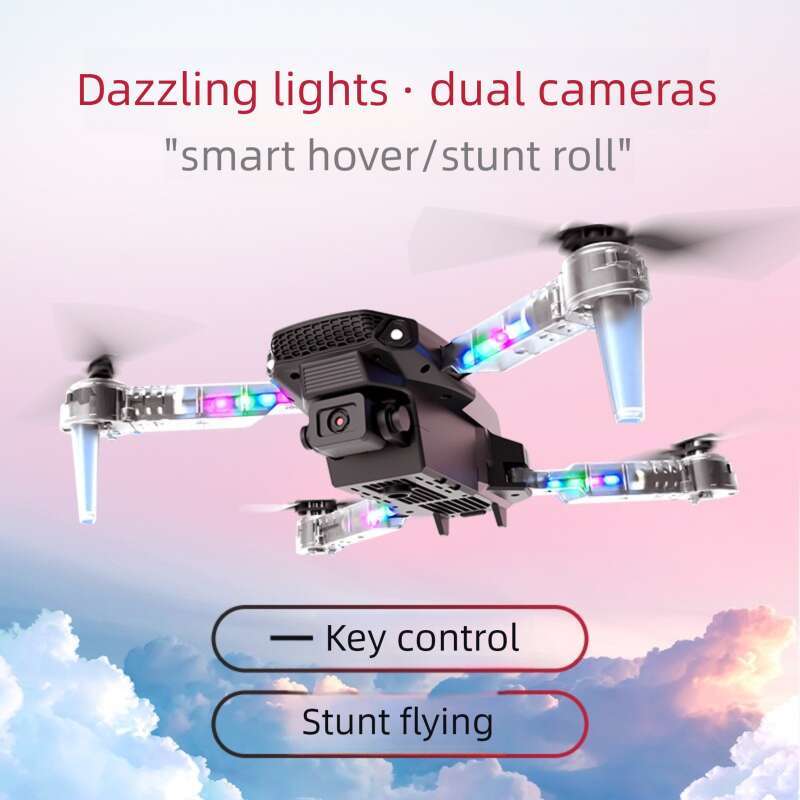 E99 E88D Foldable Drone 4K HD Aerial Photography Quadcopter LED Light Air Pressure Altitude Hold RC Aircraft Kids Mini Drone Toy for Beginners CKS