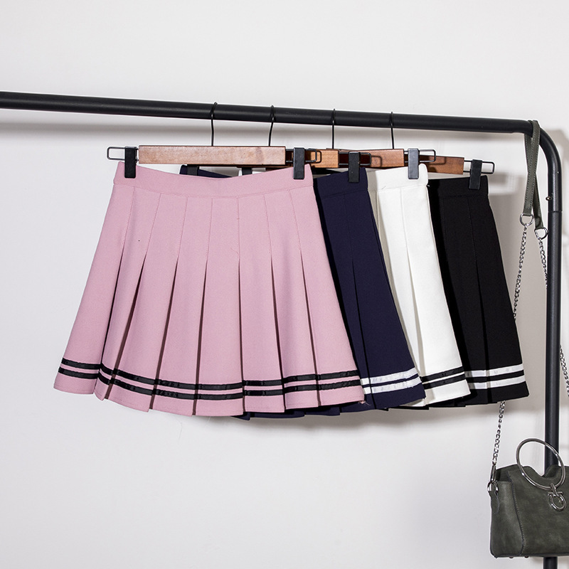 New Pleated Designer Skirt Preppy Style Elastic Waist Color Block JK Uniform Mini Skirt Elegant Temperament Casual Daily Streetwear Trendy Versatile H