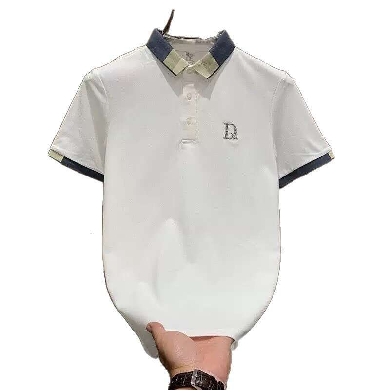 Luxury Designer 2026 European-style Trendy Brand Business Polo Shirt, Short-sleeved Men's Summer Embroidered Turn-down Collar Casual Versatile De