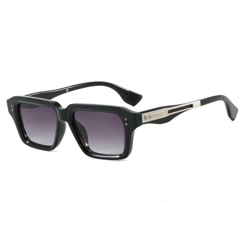 Retro Minimalist Designer Sunglasses Luxury Men's Business New Style Personalized Square Frame Sunglasses Trendy Sun Shading Outdoor Sports Cycli - view 5