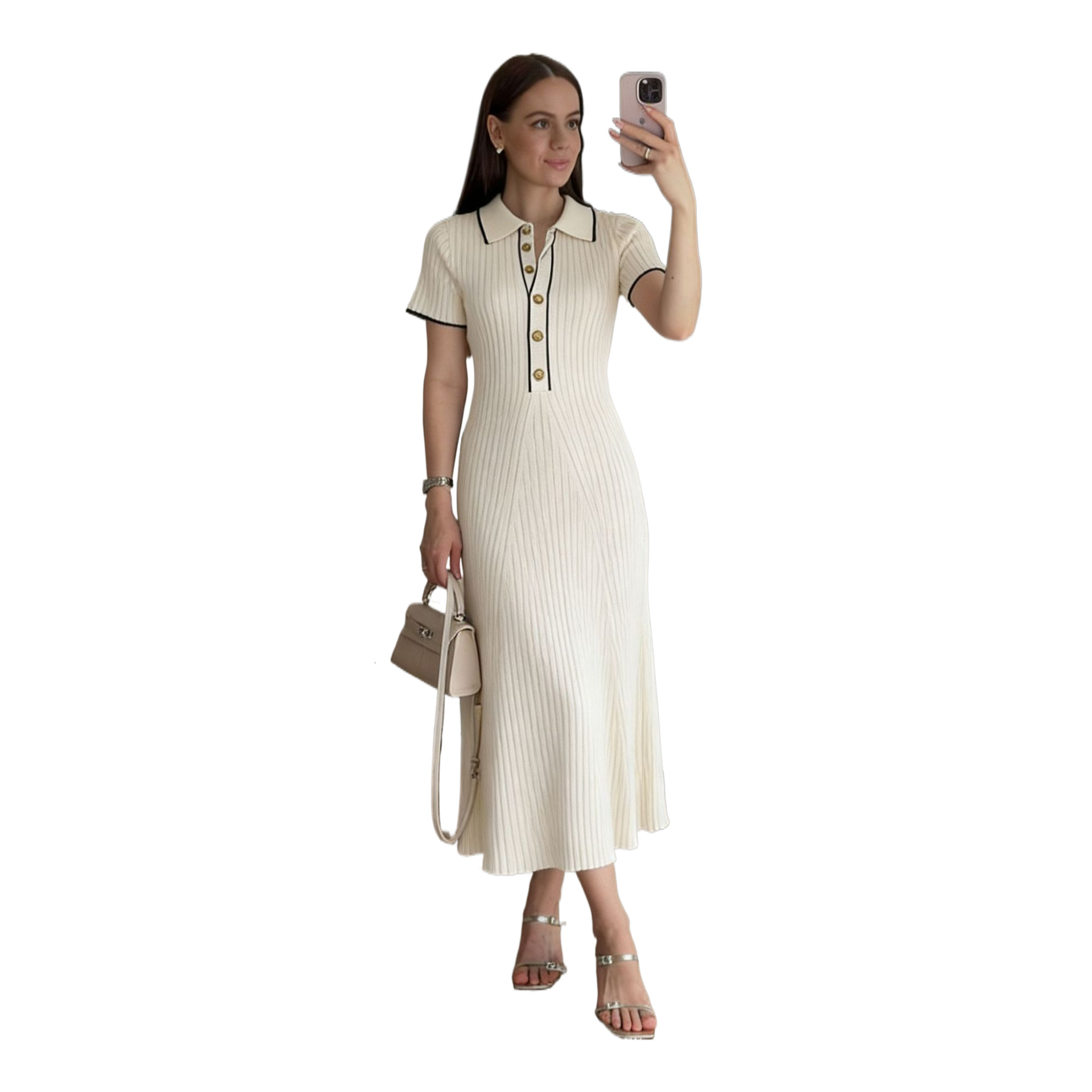 New Lapel Slim Fit Temperament Splicing Color Block Wrap Hip Short Sleeve Long Single-breasted Designer Dress Elegant Fashion Casual Daily Party Stree