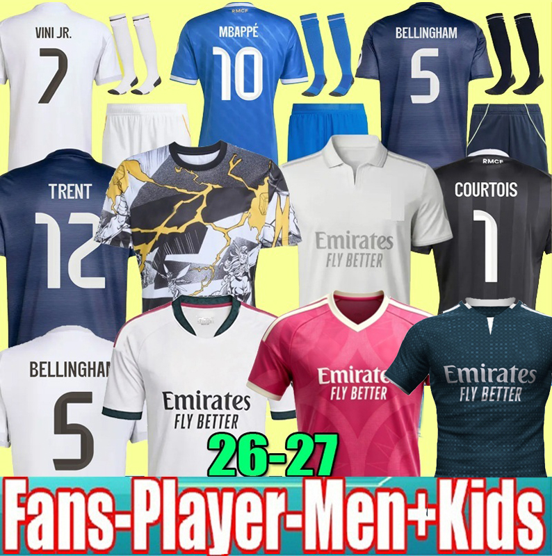 3XL 4XL 25 26 27 MBAPPE BELLINGHAM VINI JR soccer jerseys HUIJSEN REAL RODRYGO VALVERDE ENDRICK TRENT 2025 2026 Football Shirts CARVAJAL MaDrIdS Men Kids Kit uniforms