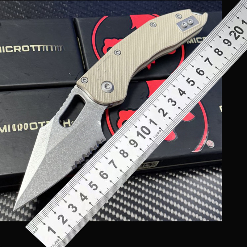 M390MK Folding Knife Titanium/CF/G10 Handle Outdoor Camping Hunting Survival EDC Pocket Tool