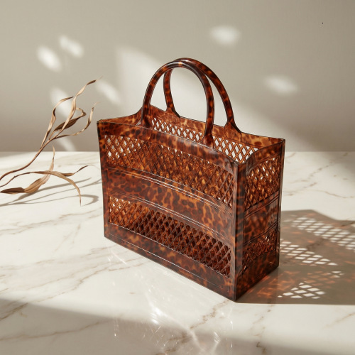 New Summer Shopping Handbag Jelly Extra Large Capacity Storage Basket Enlarged Hollow Beach Bag