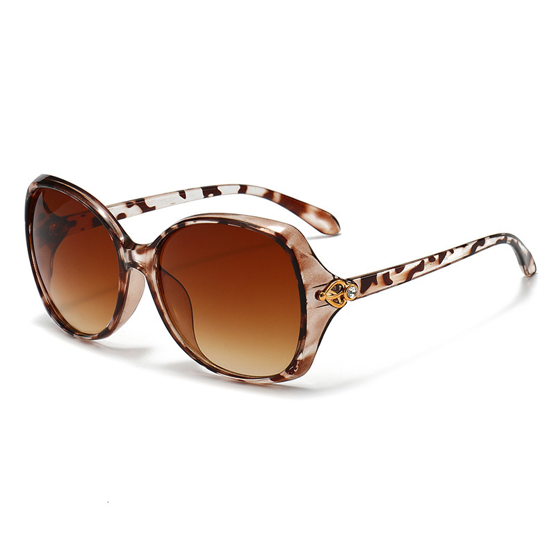 Retro Leopard Print Large Frame Designer Sunglasses Luxury Trendy Brand Sun Shading And UV Protection For Women Outdoor Sports And Cycling Glasses