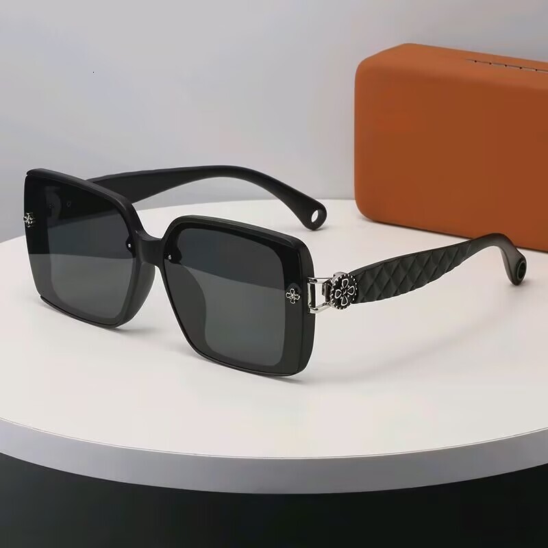 New Square Large Frame Polarized Designer Sunglasses Eyewear For Women Outdoor Cycling Driving Beach Street Shooting UV Protection Internet Celebrity 