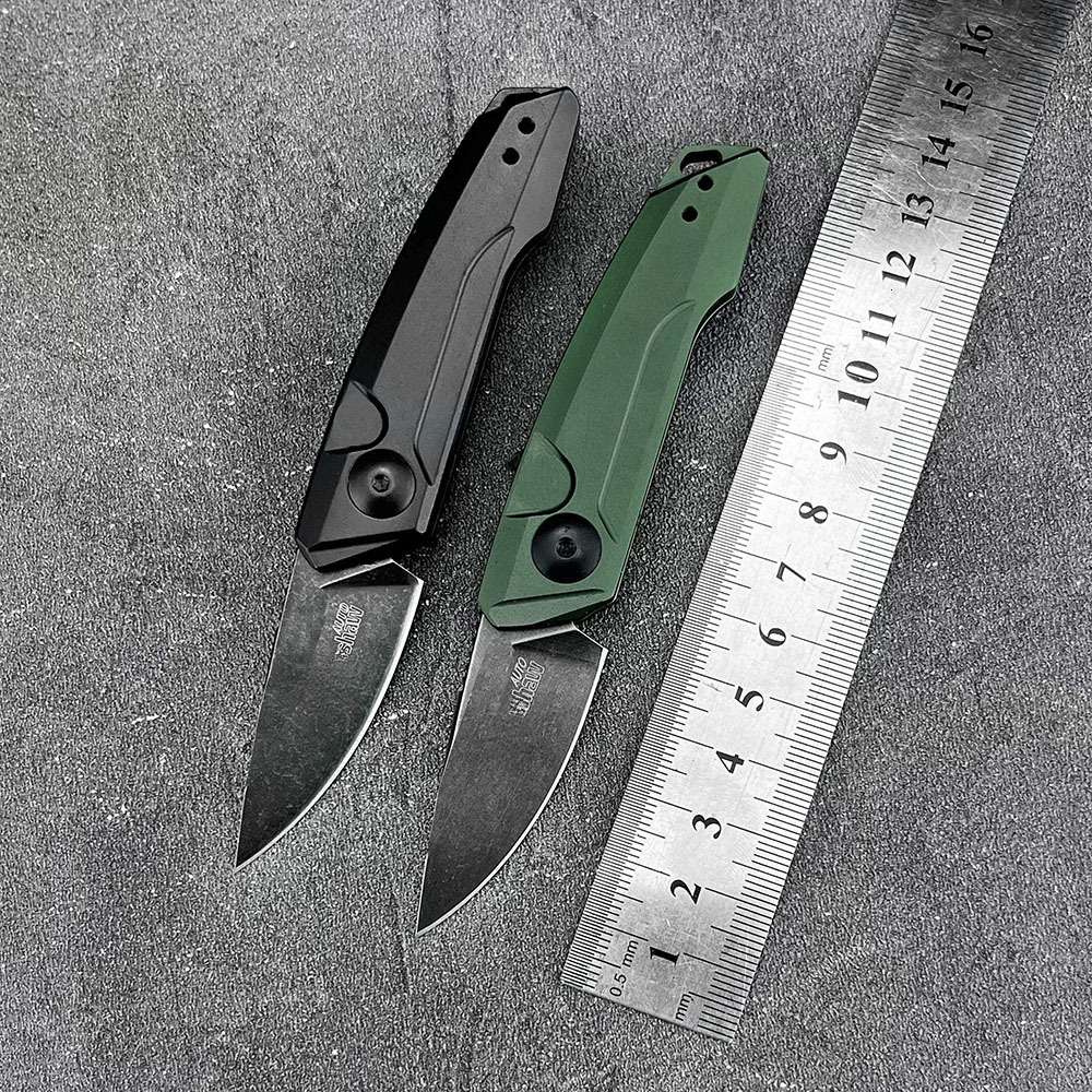 High-Quality KS 7250 Pocket Folding Knife 8Cr13MoV Blade Aluminum Alloy Handle Outdoor Camping Fishing Everyday Carry Knives
